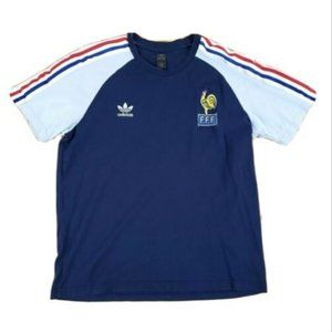 Adidas France Shirt w/ Stripes F.F.F Sz Mens L